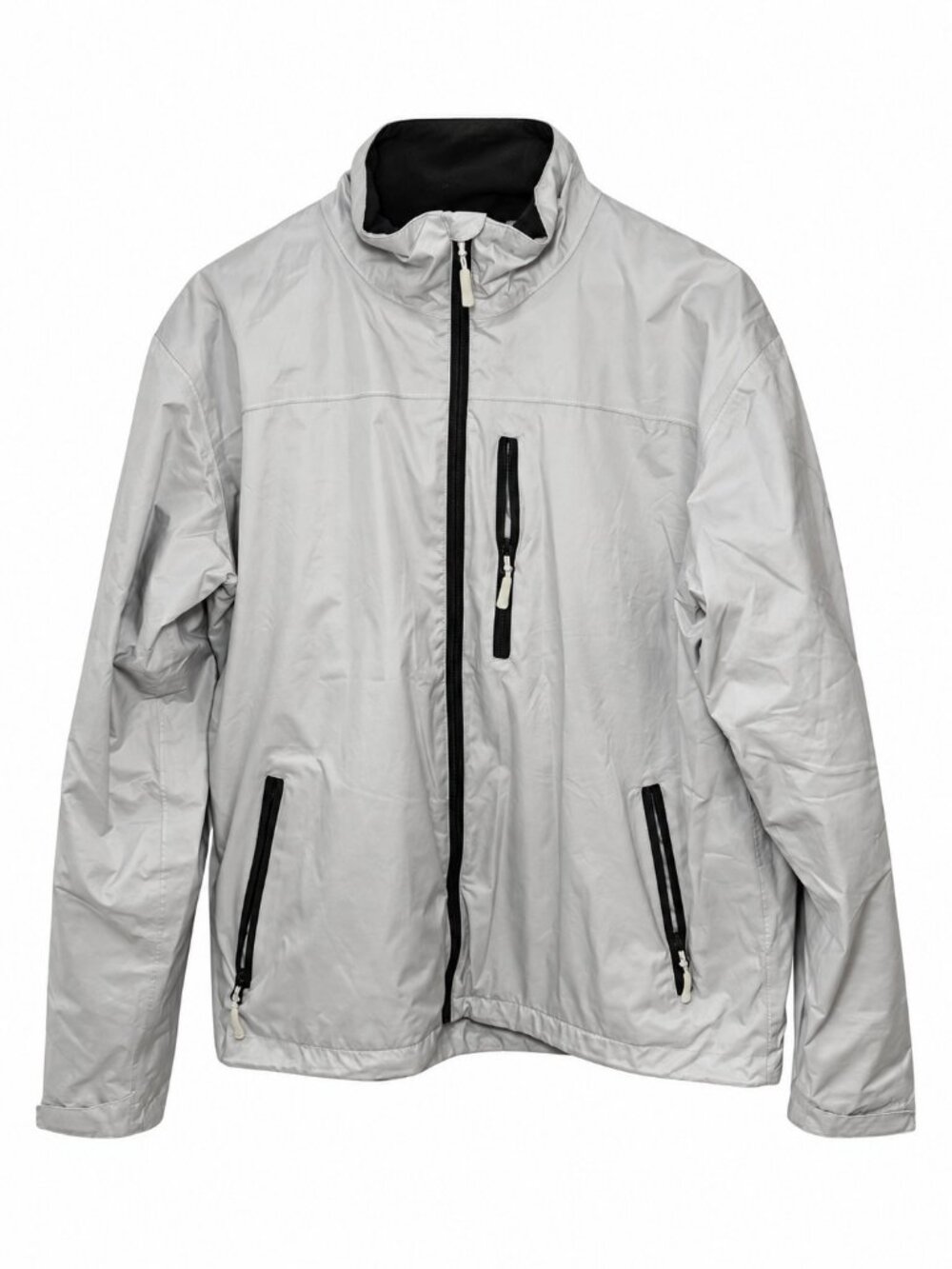 Helly Hansen Light Gray Zip-Up Jacket Men's L